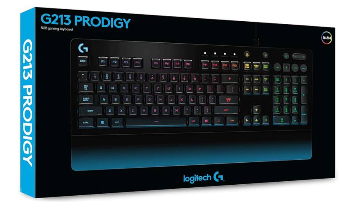 Logitech USB 2.0 G213 Prodigy Gaming Keyboard with 16.8 Million Lighting Colors (Renewed)