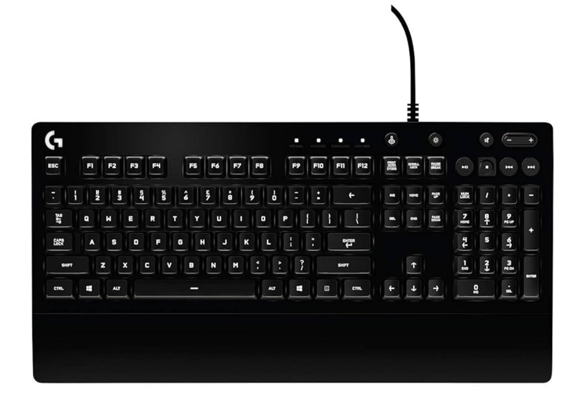 Logitech USB 2.0 G213 Prodigy Gaming Keyboard with 16.8 Million Lighting Colors (Renewed)