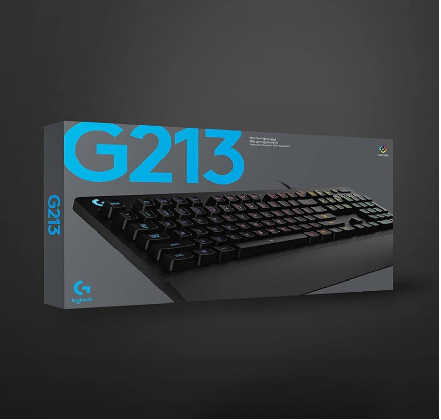 Logitech USB 2.0 G213 Prodigy Gaming Keyboard with 16.8 Million Lighting Colors (Renewed)